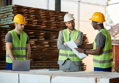 1-stock-photo-warehouse-workers-manager-talking-while-analyzing-paperwork-lumber-department